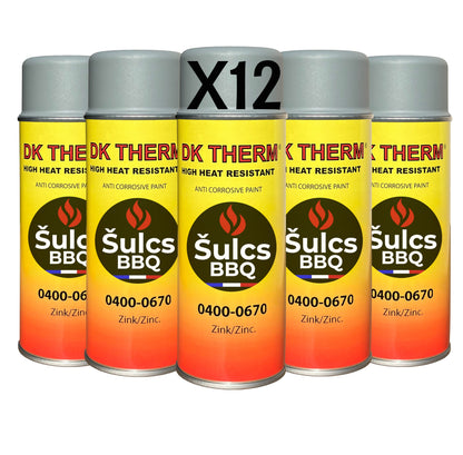 High-temperature zinc-based anti-corrosion primer - Grey - 400ml aerosol - Ref 0670