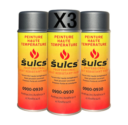 Anthracite Grey - Professional high-temperature paint (900°C) - 400ml aerosol can - Ref. 0930