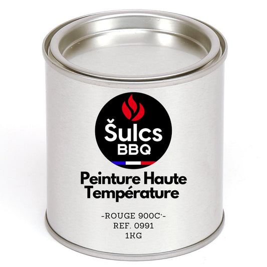 Rouge - Pot de peinture professionnelle haute température 900°c - 1Kg Ref. 0991