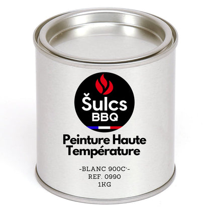 Blanc - Pot de peinture professionnelle haute température 900° - 1Kg Ref. 0990