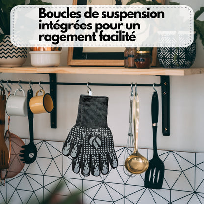 Gants de protection thermique Šulcs BBQ pour barbecue et cheminée