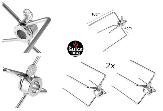 Paire de broches supplémentaires pour Kit Tournebroche