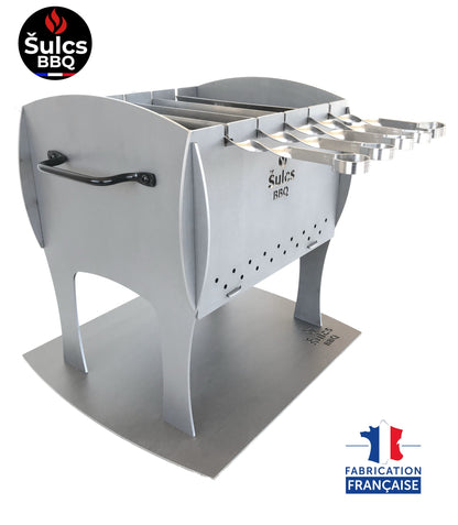 Barbecue de table / transportable - Modèle S - Acier Brut -