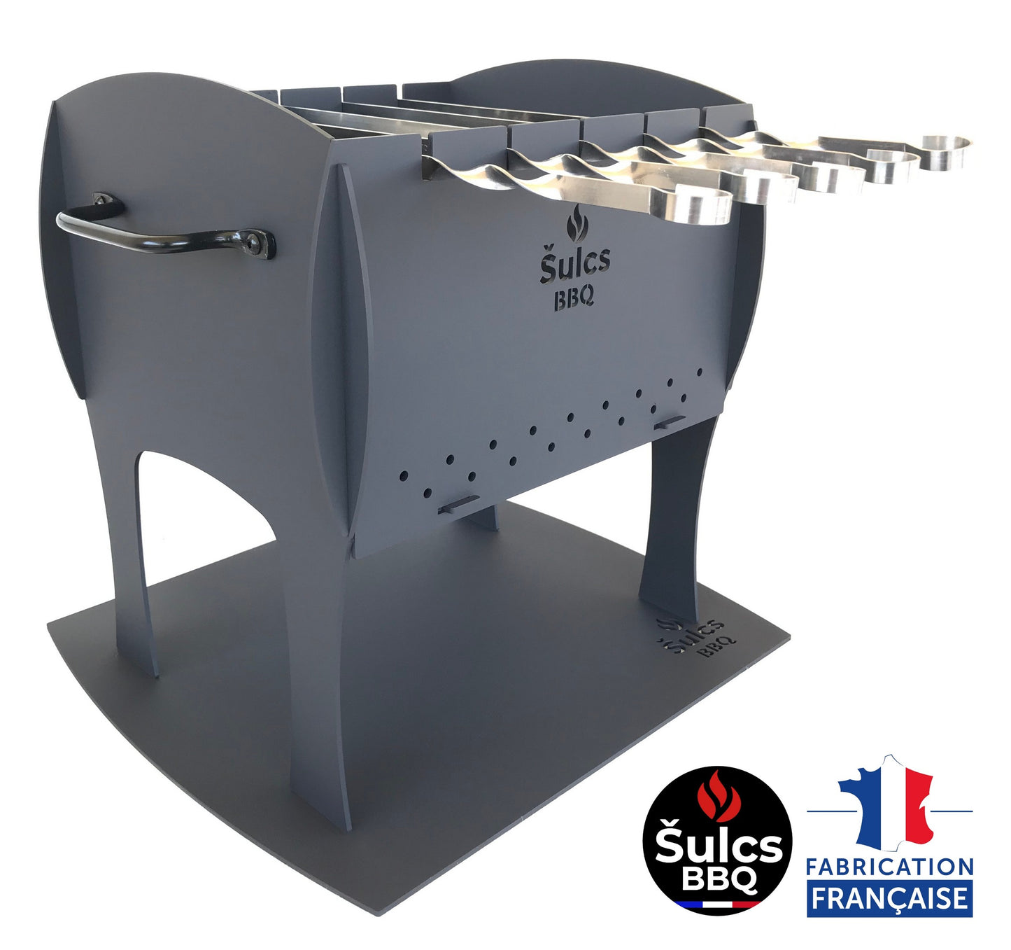Barbecue de table / transportable - Modèle S - Noir Mat -
