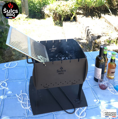Barbecue de table / transportable - Modèle S - Acier Brut -