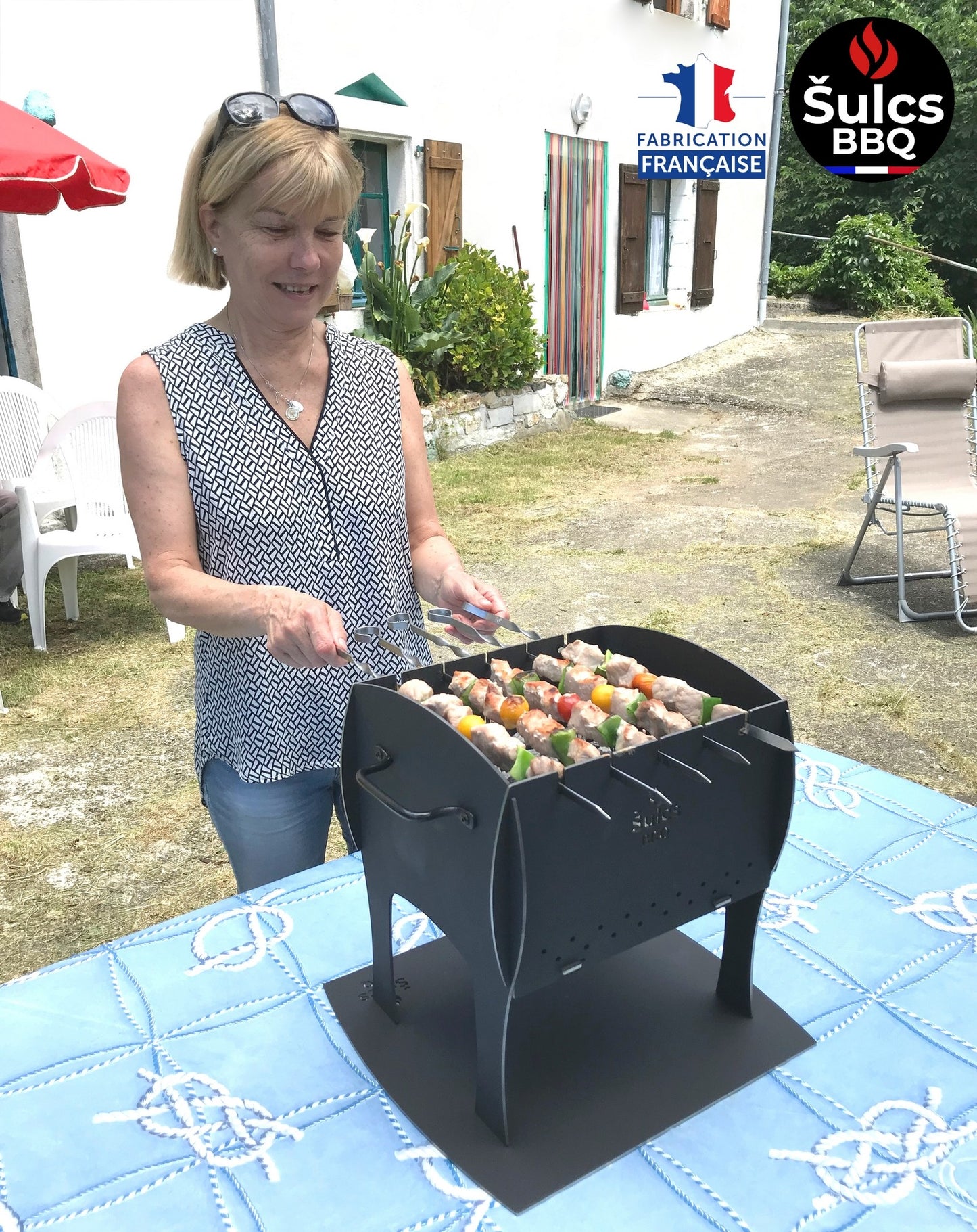 Barbecue de table / transportable - Modèle S - Acier Brut -