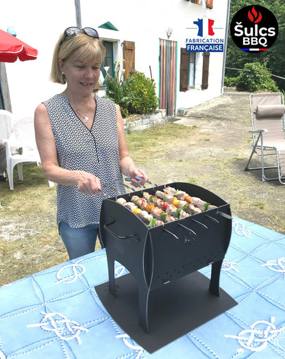 Barbecue de table / transportable - Modèle S - Acier Brut -