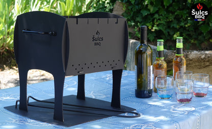 Barbecue de table / transportable - Modèle S - Acier Brut -