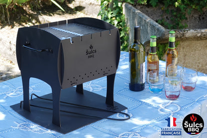 Barbecue de table / transportable - Modèle S - Noir Mat -