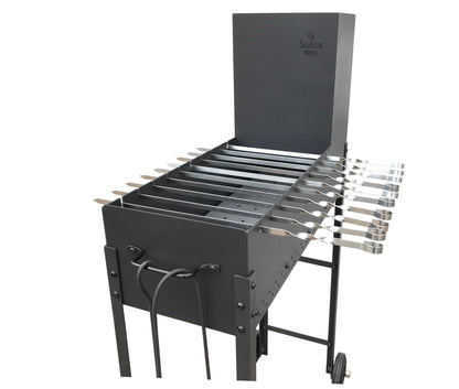 20x Brochettes Inox 50 cm avec pochette de rangement