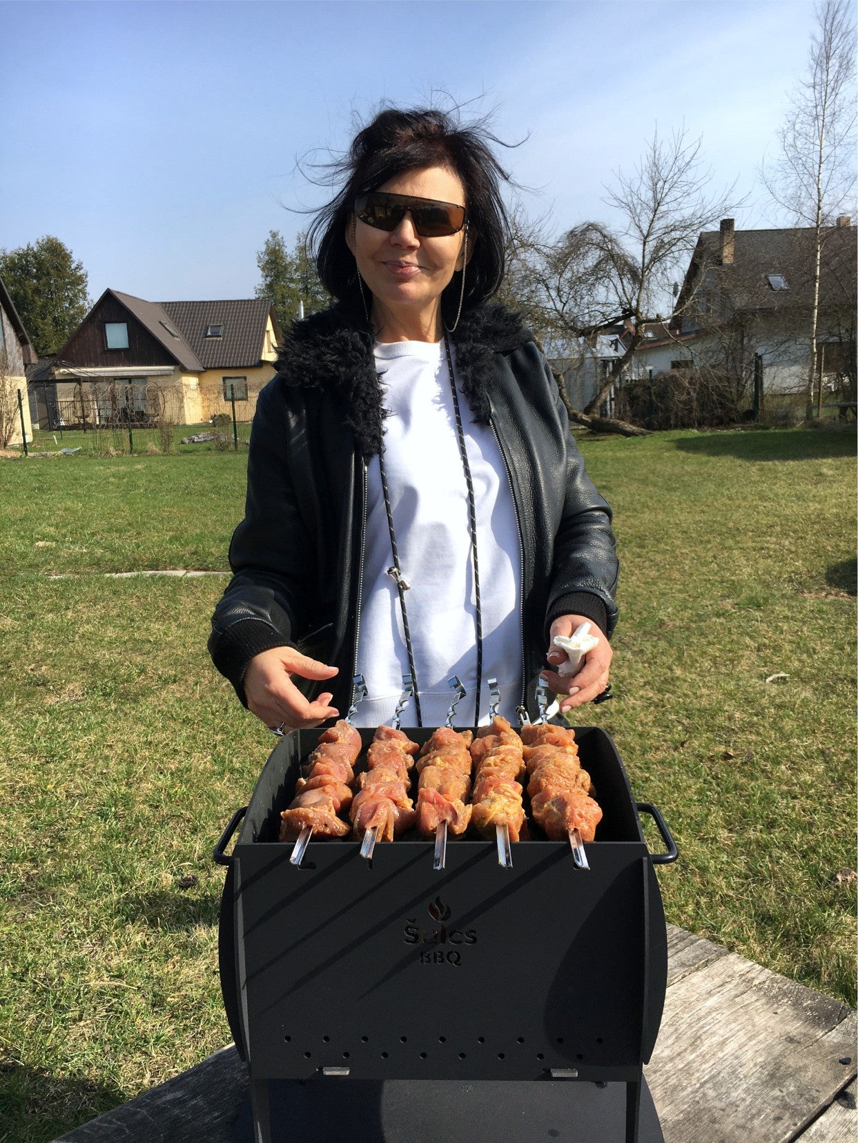 Barbecue de table / transportable - Modèle S - Noir Mat -