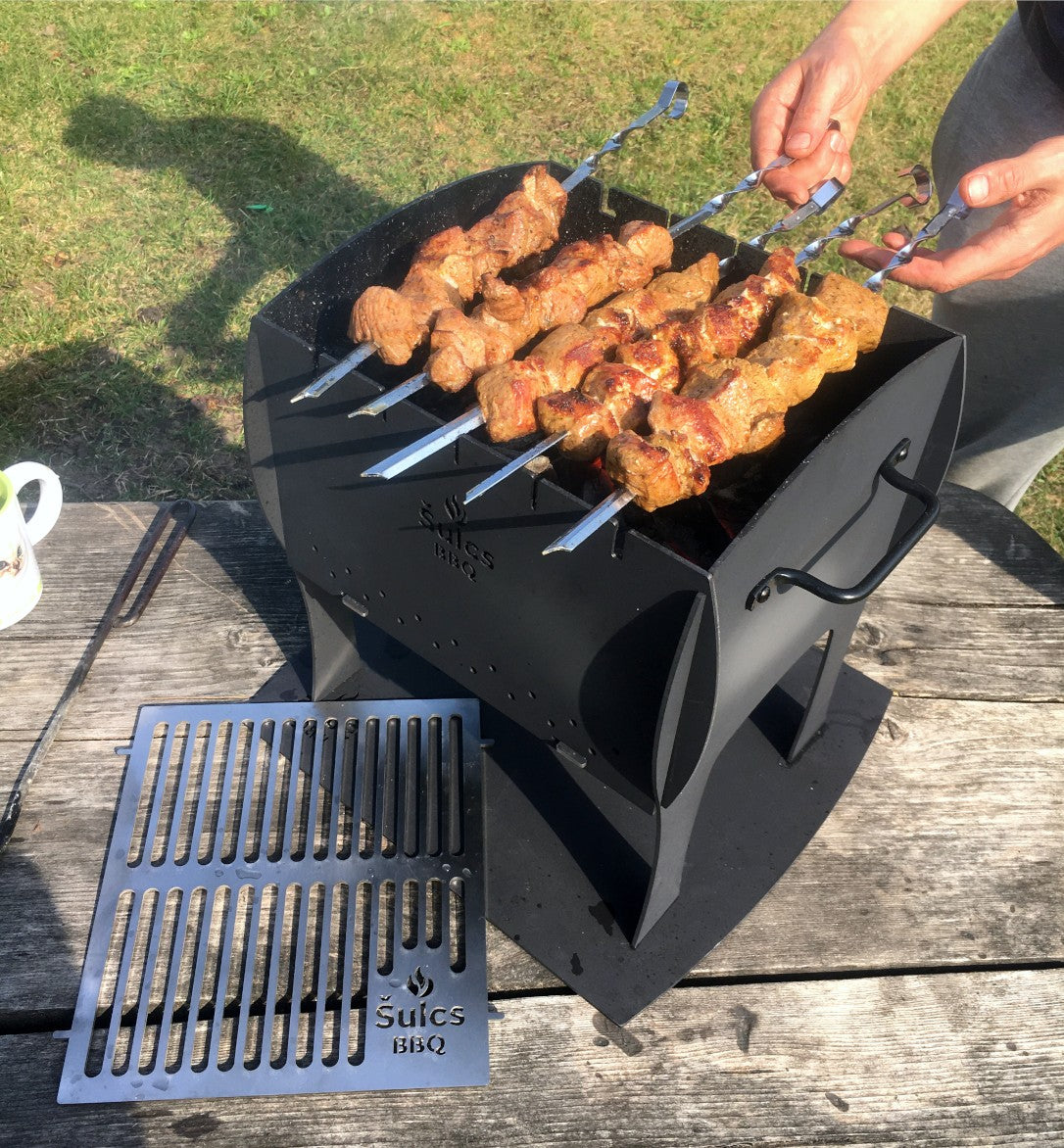 Barbecue de table / transportable - Modèle S - Noir Mat -
