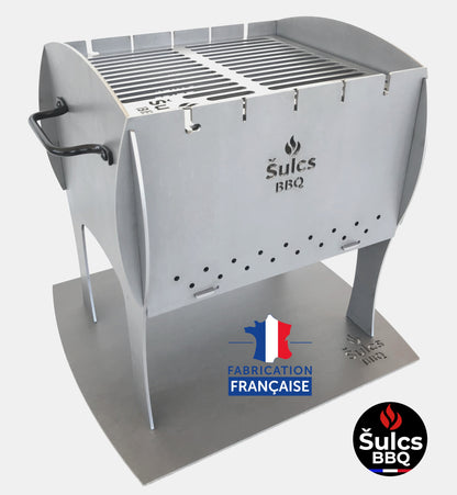 Barbecue de table / transportable - Modèle S - Acier Brut -
