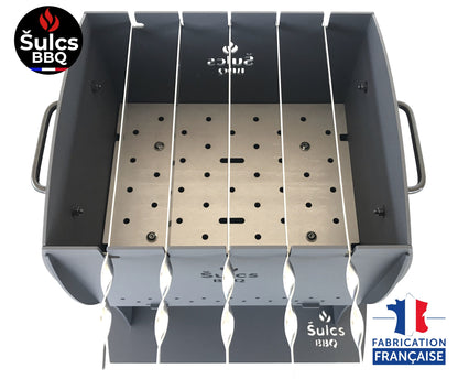 Barbecue de table / transportable - Modèle S - Noir Mat -