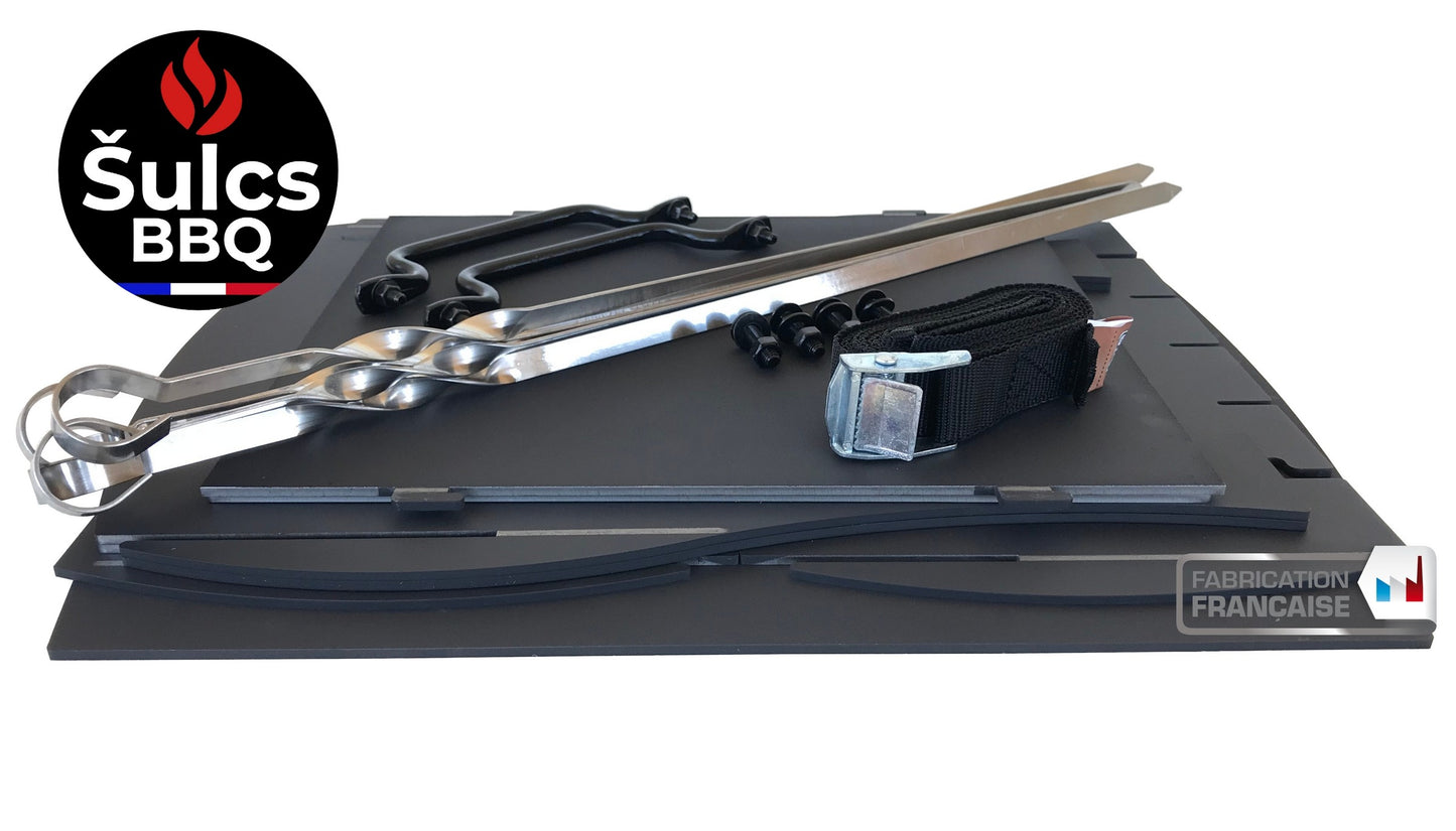 Barbecue de table / transportable - Modèle S - Noir Mat -