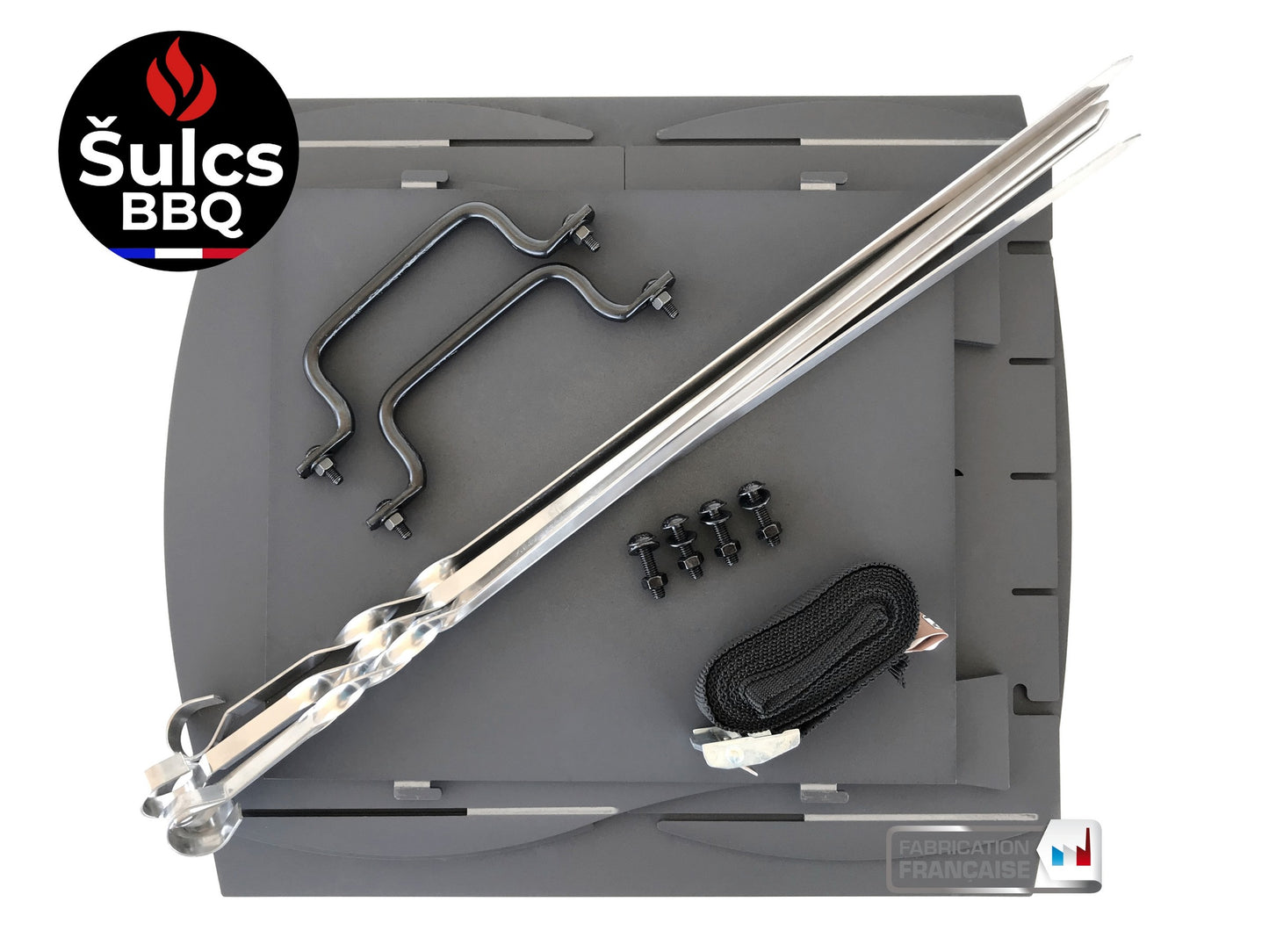 Barbecue de table / transportable - Modèle S - Noir Mat -