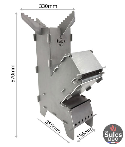 Šulcs BBQ Transportable Rocket Stove