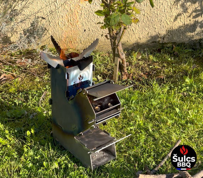 Petit Rocket Stove transportable Šulcs BBQ
